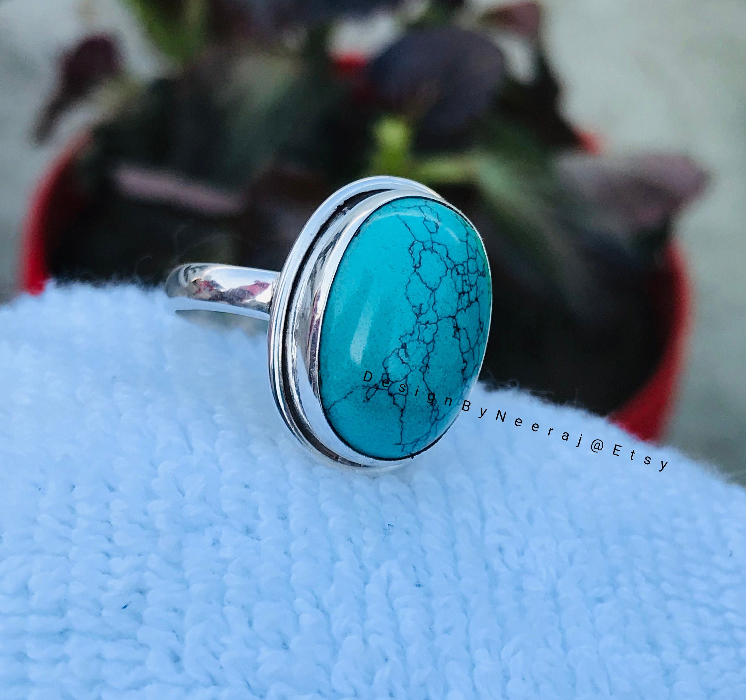 Turquoise Ring, 925 Sterling Silver Ring, Handmade Ring Turquoise Ring, 925 Sterling Silver Ring, Handmade Ring