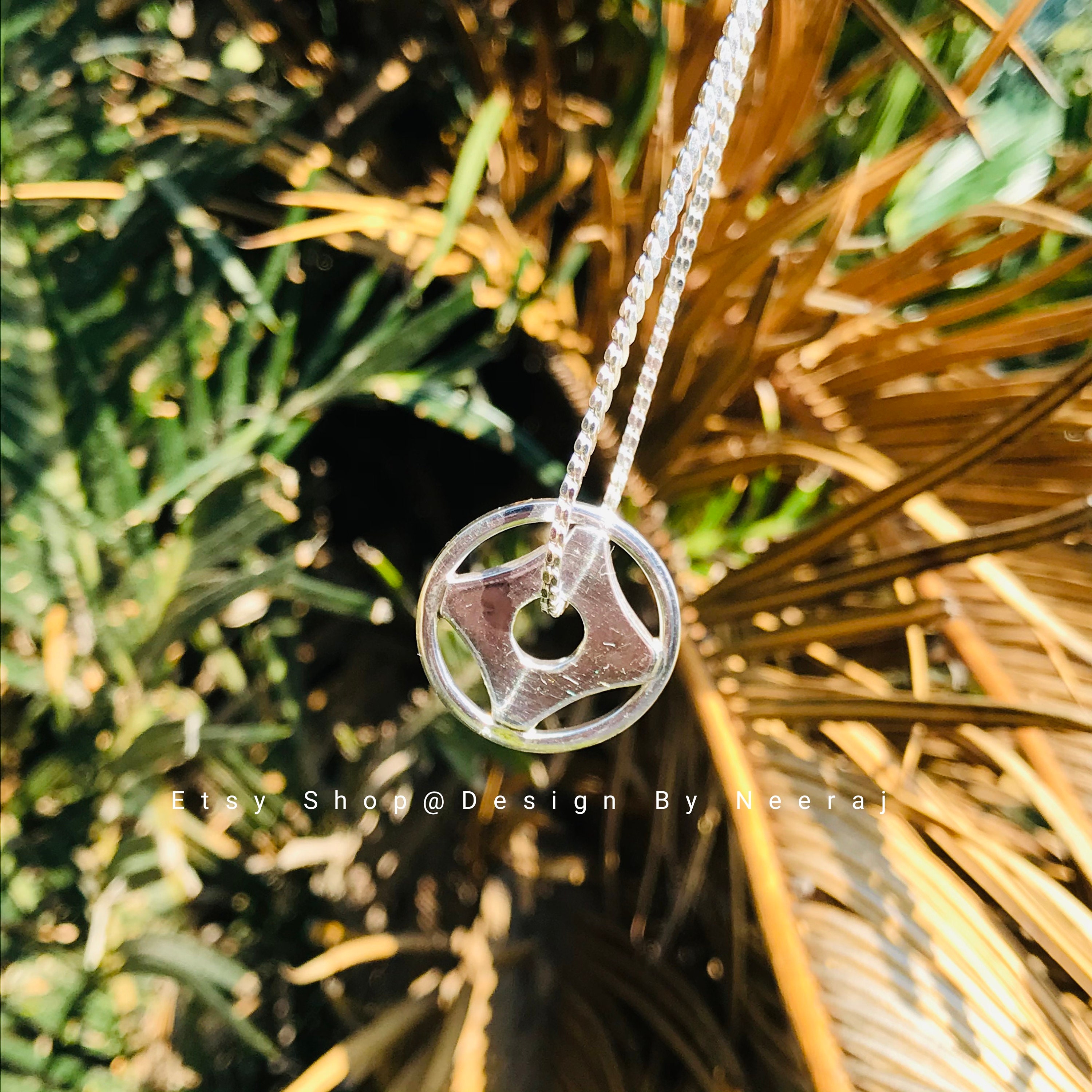 Silver Spinner Pendant Necklace Jewelry 925 Sterling Etsy