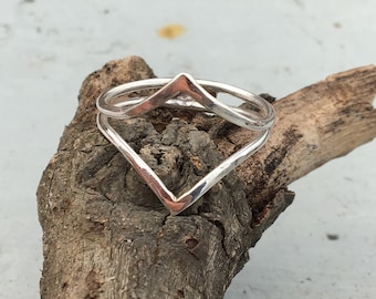 Handmade 925 Sterling Silver Triangle Ring, Handmade Arrow Headed Ring, Silver Spike Ring Jewelry, Silver Geometric Ring
