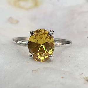 Gelber Citrin Ring, Natürlicher Citrin Ring, Handgemachter Ring, 925 Sterling Silber Ring, Natürlicher Citrin Ring, Gelber Ring, Citrin Ring, Geschenke