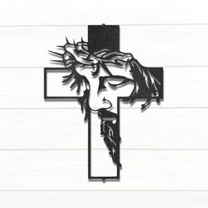 Christ Cross Metal Wall Art: Religious Home Decor