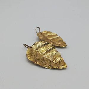 Gold leaf earrings