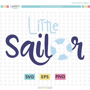 Kleiner Segler svg, Clipart Segler, digitale Bildphrase, Clipart erstes Jahr, Seemann Dekoration, Drucksachen für Baby