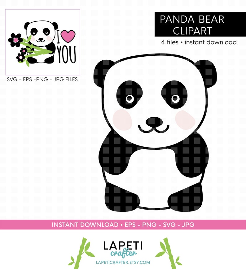 Cute Panda Clipart Panda Bear Clip Art Baby Panda Clipart Panda Clipart Panda Nursery Art Panda Digital Clipart Cute Digital Clipart Clip Art Art Collectibles Commentfer Fr