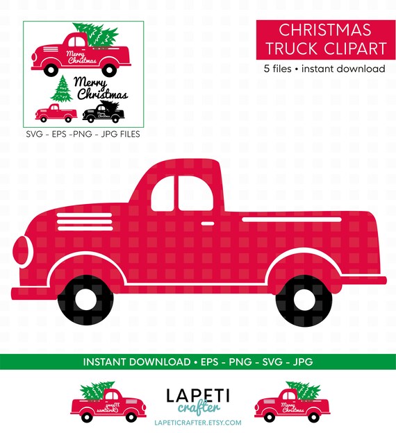 Download Free Christmas Truck Svg Commercial Use Instant Download Digital Etsy SVG DXF Cut File