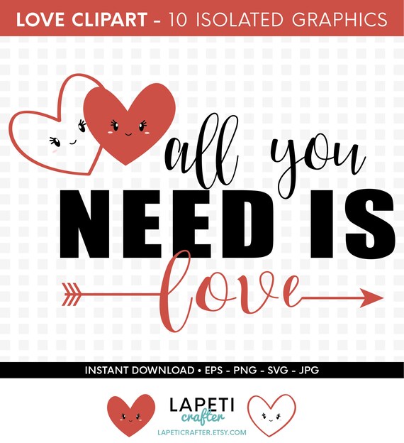 Valentines Day Clip Art Commercial Use Instant Download All Etsy