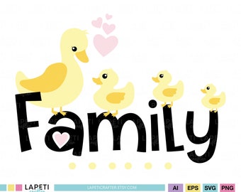 Duck Family Svg, Duck Clipart, Duck Png, Mama Duck Svg, Baby Duck Vector Editable, Duck for Shirts, Duck Sublimation, Shirt Design | ZAKEY