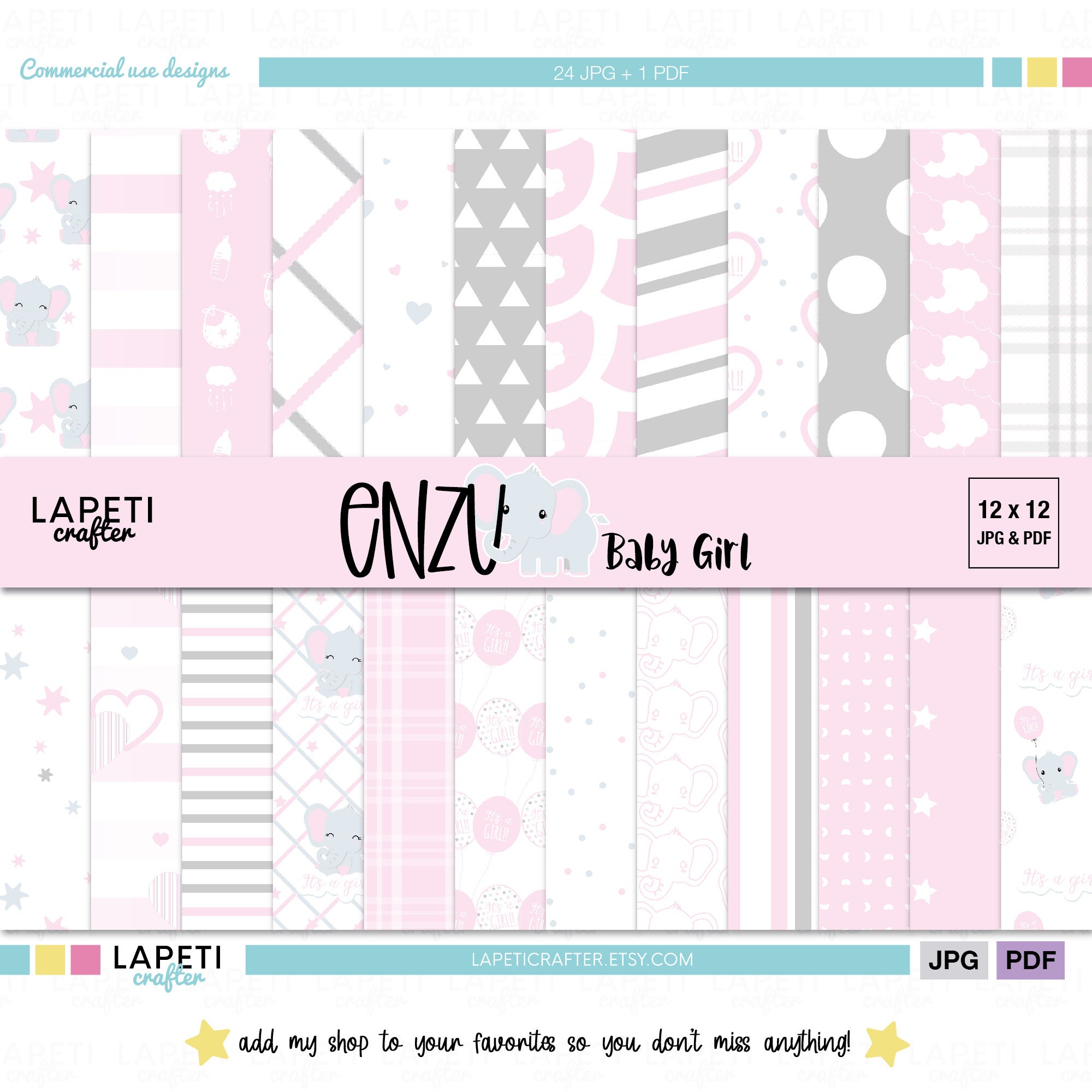 Pink Digital Paper for Scrapbooking Graphic by lapeticrafter