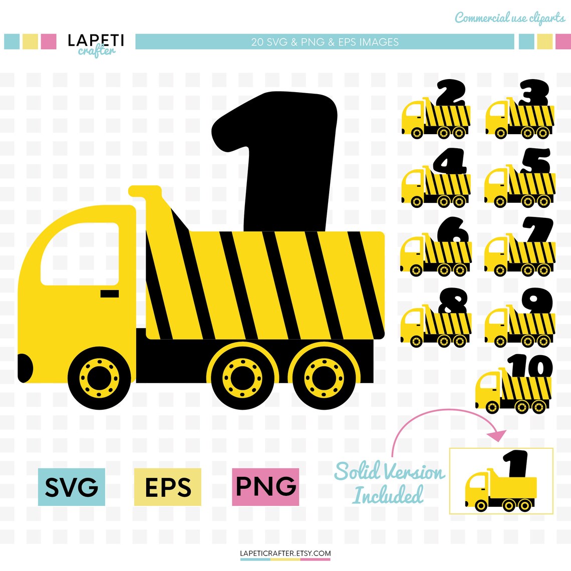 Construction Numbers Svg Png Eps Construction Birthday Etsy