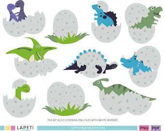 Dinosaur Clipart for Baby Shower and Birth Announcements, Printable Dinosaur PNG for Baby Boy Party, Dinosaur PNG, Digital Sticker | DEKO