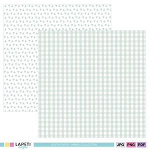 Mint Green Baby Digital Paper • Pastel Nursery Patterns 12x12 • Baby ...