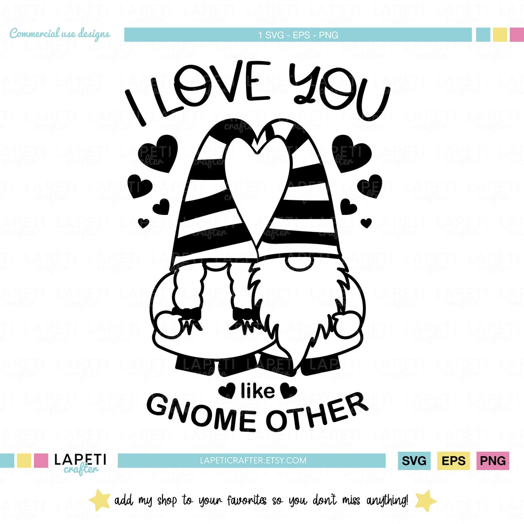 Valentine's Day Gnomes SVG 1 Svg File 1 Png 1 Eps Commercial Use Svg ...