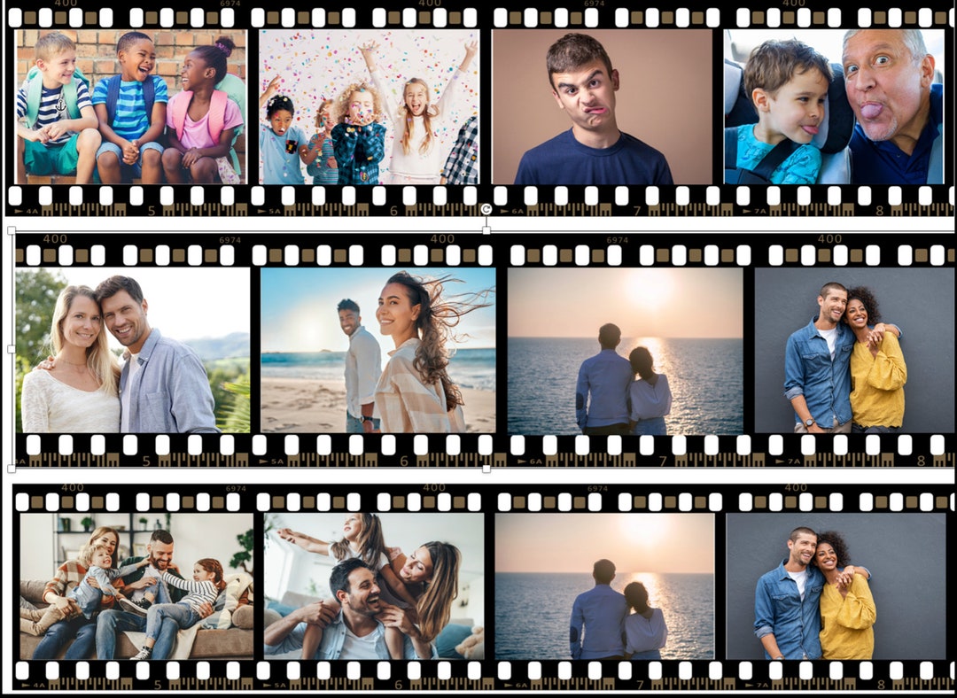 Edible Film Strip Reel Icing Cake Wrap Pre Cut. 3 Strips per Sheet up