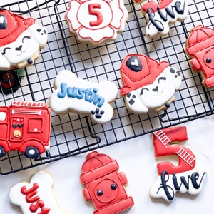fire truck cookies/ paw patrol cookies