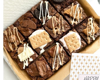 Chocolate brownies/  letterbox brownies / super soft brownies /gluten free brownie/ teachers gift/graduation gift /Father’s Day gift