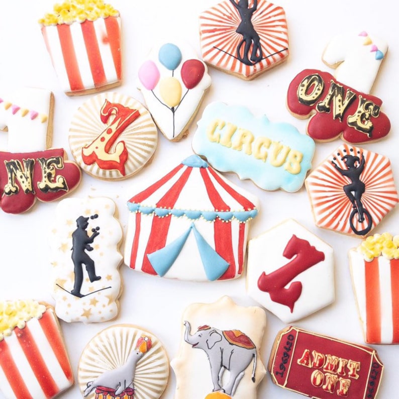 circus cookies/ circus themed cookies/ carnival cookies image 6