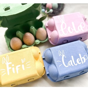 Caixa de ovos de Páscoa personalizada/ caixa de ovos de Páscoa com chocalho/ caixa de ovos de Páscoa com biscoito