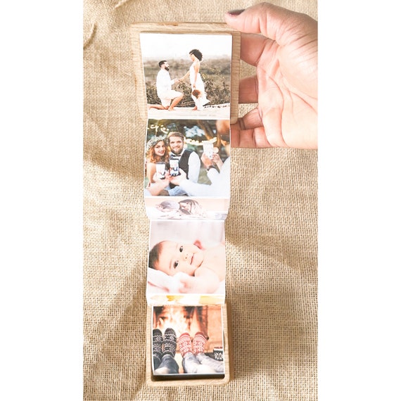 Caja de fotos extraíble personalizada, regalo pequeña, álbum de