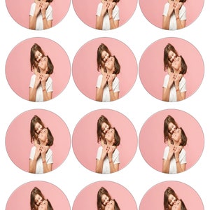 Cocktail Toppers, Polaroid edible topper/ your own edible photo/ wafer paper, Text, Pre Cut to shape /edible topper
