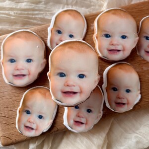 Custom Photo Face Cookies | Personalised Edible Sugar Cookies (Party Favours)