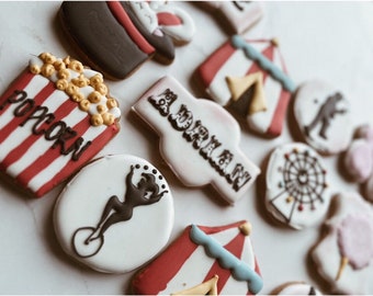 circus cookies/ circus themed cookies/ carnival cookies