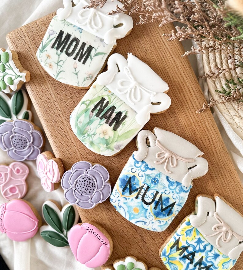 Mothers Day gift /Flower cookies for mothers day / mother day cookie / happy birthday mum/ gift for mum / gluten free cookie available image 6