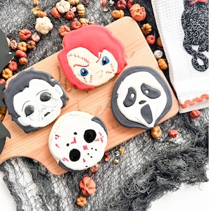 horror villain cookies / halloween cookies , halloween biscuit , halloween treats