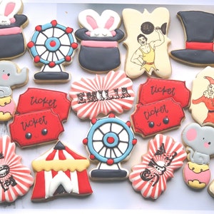 circus cookies/ circus themed cookies/ carnival cookies image 4