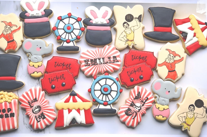 circus cookies/ circus themed cookies/ carnival cookies image 4