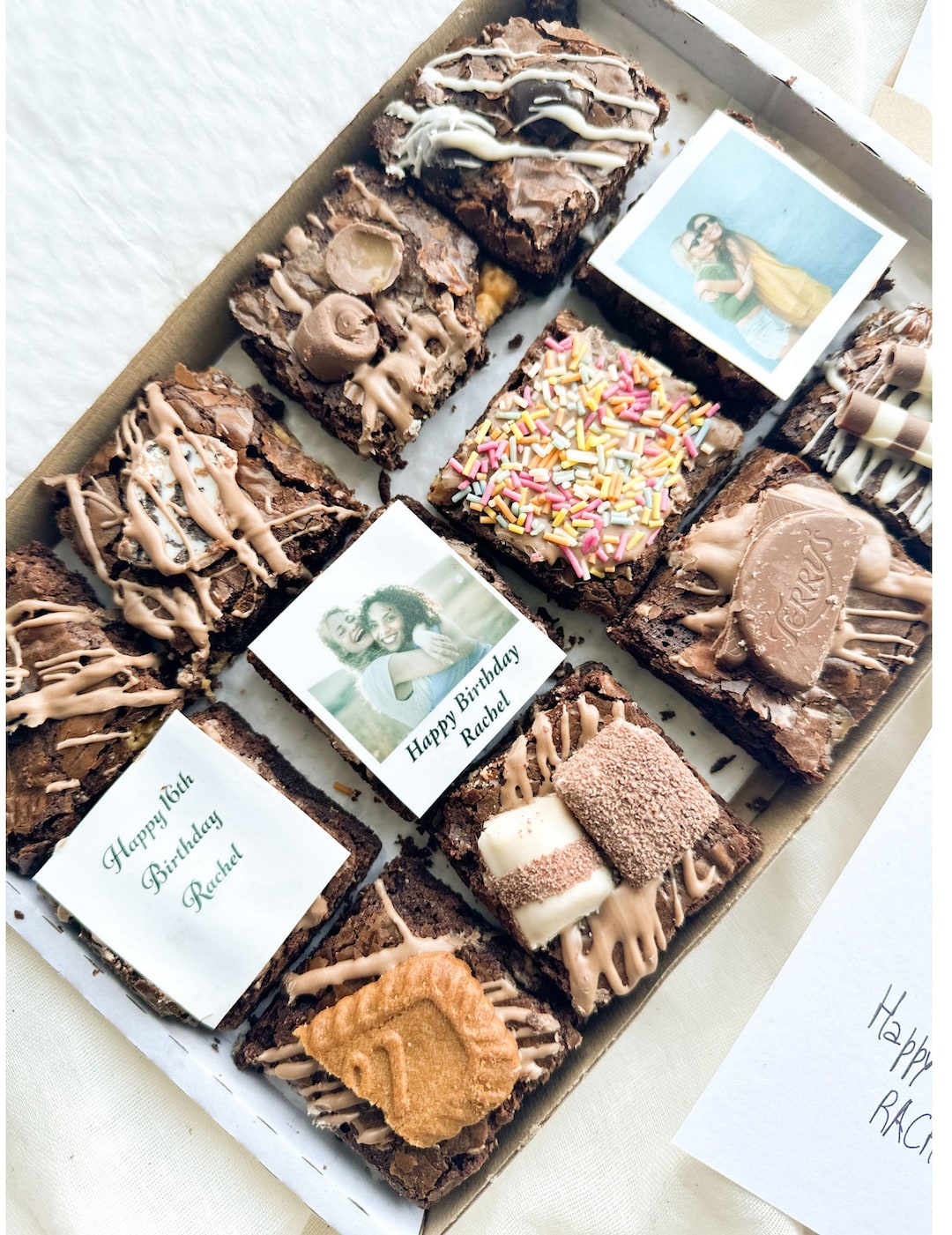 Birthday Brownies/ Letterbox Brownies / Birthday Brownies Gift for Her