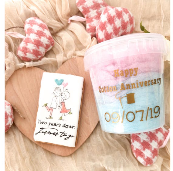 2nd Anniversary gift / cotton anniversary gift /gift for her/anniversary gift for couple/ anniversary gift for him/