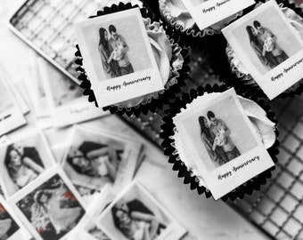 15  Edible polaroid pre-cut toppers | Wafer Card | Icing sheet edible cake topper