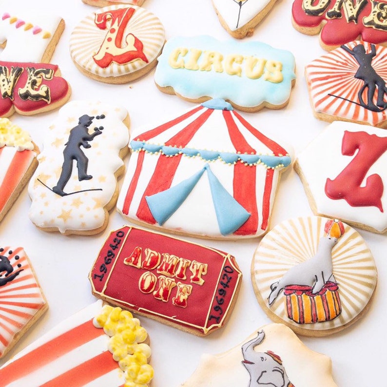 circus cookies/ circus themed cookies/ carnival cookies image 3