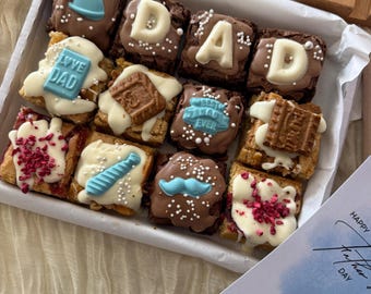 Fathers Day Brownies & Blondies UK | Chocolate Treat Box For Dad ( ships from 16th June )