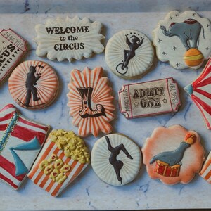 circus cookies/ circus themed cookies/ carnival cookies image 5