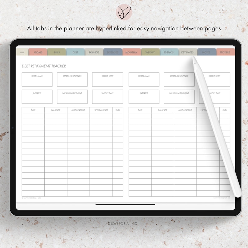goodnotes planner template