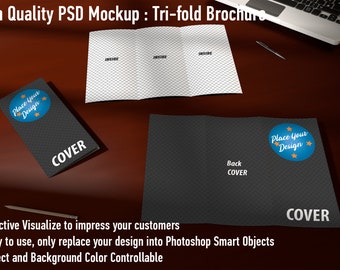 Tri Fold Brochure Psd Mockup Both Side Free Logo Mockups Psd Templates