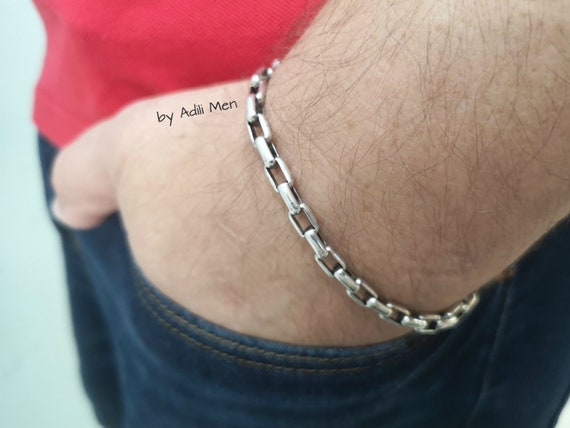 Rectangle on sale chain bracelet