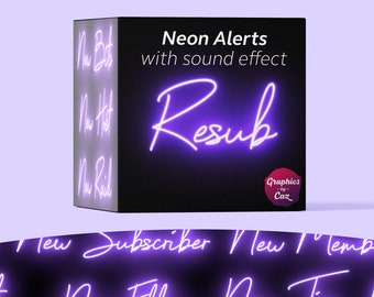 Purple Neon Twitch Alerts with Sound Effect (Animated .webm)