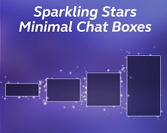 Sparkling Starry Chat Boxes, Animated Fantasy Chat Overlays for Streamers & Twitch