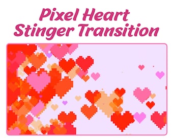 Pixel Heart Twitch Stinger | Love Valentines Stream Transition