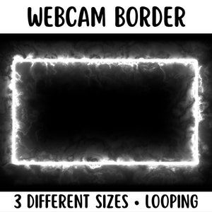 White Overlay Border | Animated Facecam Frames for Twitch and SLOBS / OBS