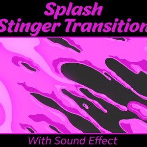 Animated Splash Transition | Pink Splash Twitch Streamer Stinger for OBS Streamlabs SLOBS