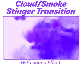 Purple Clouds Stinger Transition | Smoke mist for Twitch with sound effect