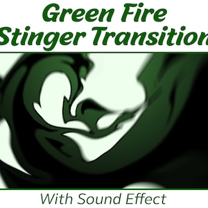 Green & Black Fire Stinger Transition | Animated Twitch Streamer Stinger for OBS Streamlabs SLOBS