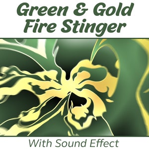 Green Gold Stinger Transition | Animated fire twitch streamer stinger for obs streamlabs slobs