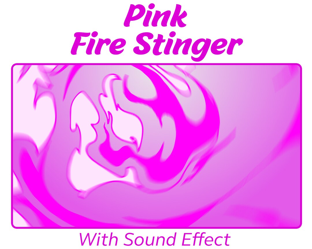 Pink Fire Stinger Transition Animated Twitch Streamer Stinger for