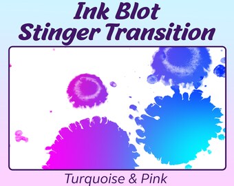 Paint Stinger Transition | Pink, purple & blue ink Twitch streamer stinger for obs streamlabs slobs