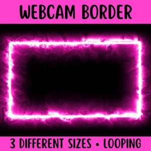 Pink Overlay Border | Animated Facecam Frames for Twitch and SLOBS / OBS
