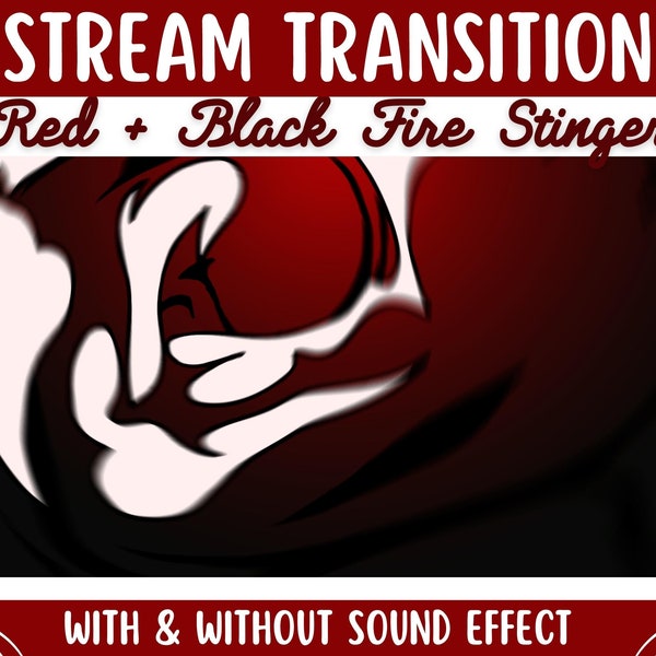 Black & Red Fire Stinger Transition | Animated Twitch Streamer Stinger for OBS Streamlabs SLOBS